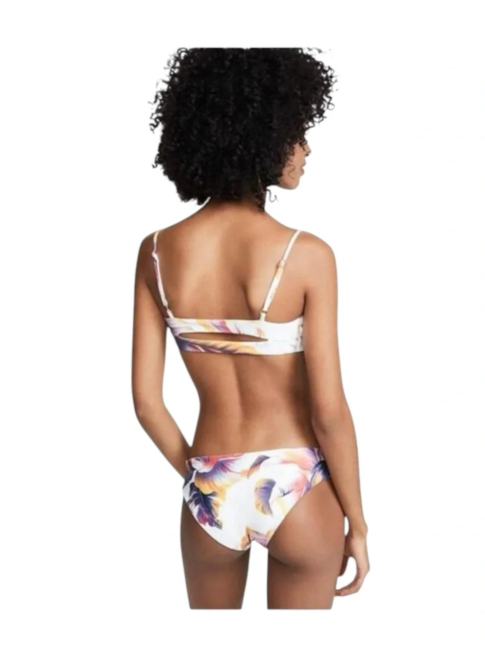 new L*Space ⚘ Flashback Bikini Swim Top ⚘ Sunset Palm / White Reversible ⚘ Large